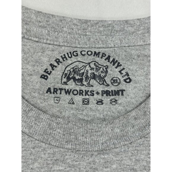 Yoda Graphic T-Shirt Size XL The Bear Hug Company Ltd Star Wars Heather Grey - Picture 3 of 8